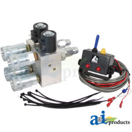 A & I Products Hyd. Multiplier, 2 Circuit w/ Switchbox / Couplers, 12VDC 13" x13" x2" A-14790